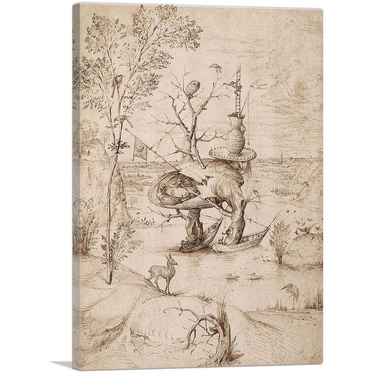 ARTCANVAS The Tree Man 1505 On Canvas by Hieronymus Bosch Painting